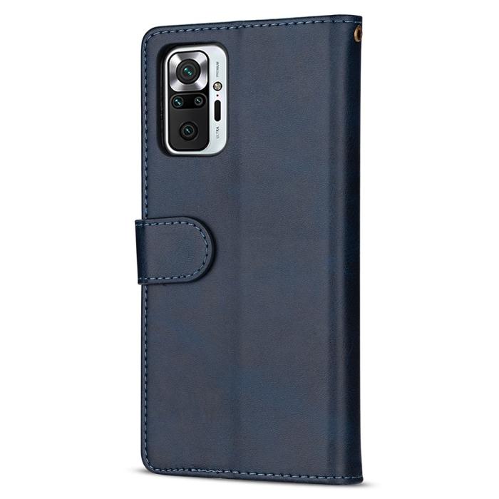 Bild 3, Xiaomi Redmi Note 10 Pro - Multifunktionellt Läder Fodral - Blå