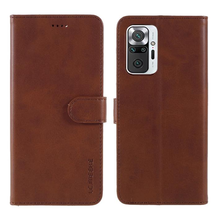 Bild 1, Xiaomi Redmi Note 10 Pro - LC.IMEEKE Läder Fodral - Brun