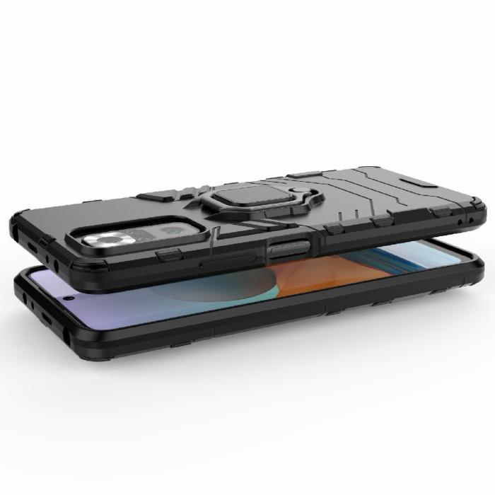 Bild 5, Xiaomi Redmi Note 10 Pro - Hybrid Armor Ring Skal - Svart