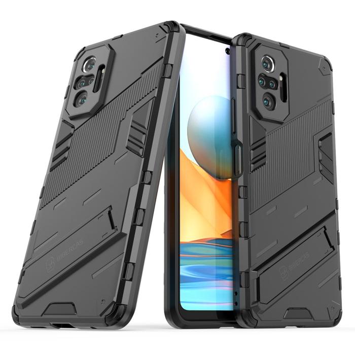 Bild 2, Xiaomi Redmi Note 10 Pro - Hybrid Skal med Kickstand - Svart