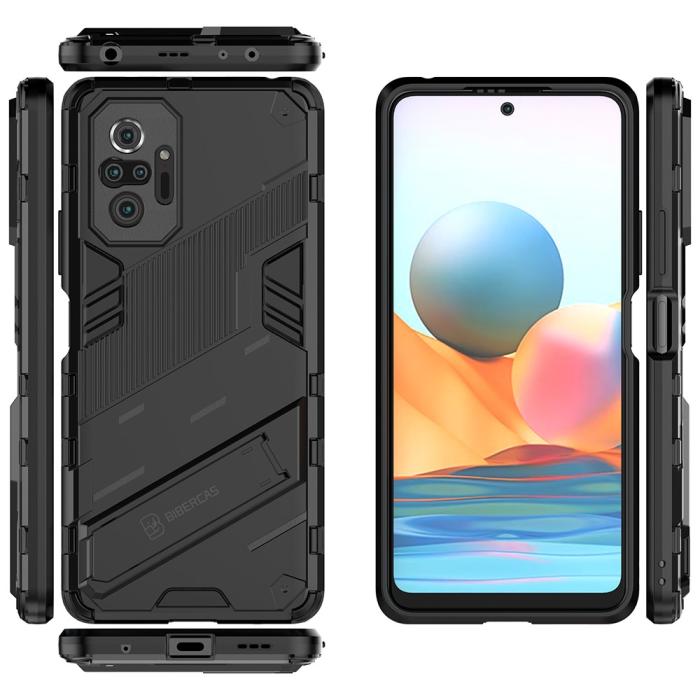 Bild 4, Xiaomi Redmi Note 10 Pro - Hybrid Skal med Kickstand - Svart