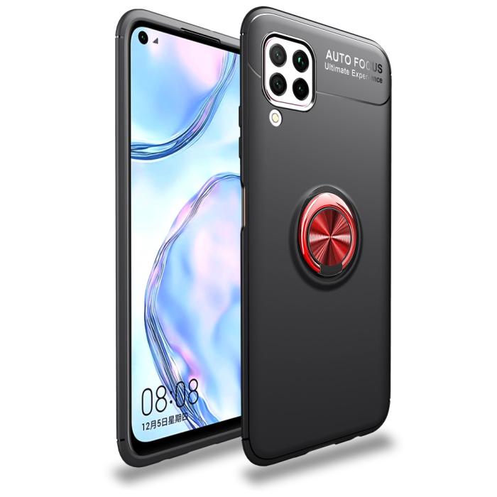 Bild 1, Huawei P40 Lite - Kickstand Ringskal - Svart/Röd