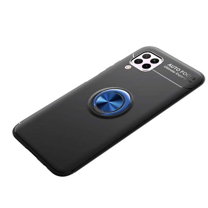 Bild 2, Huawei P40 Lite - Kickstand Ringskal - Svart/Blå