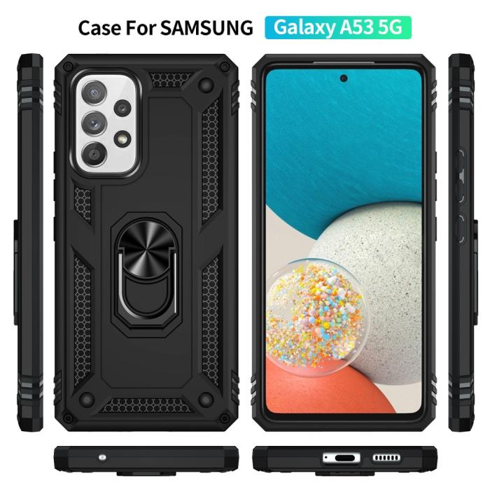 Bild 3, Samsung Galaxy A53 5G Skal Armor Hybrid Ring Svart
