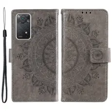 Xiaomi Redmi Note 11 Pro 5G Fodral Mandala L&auml;der Gr&aring;