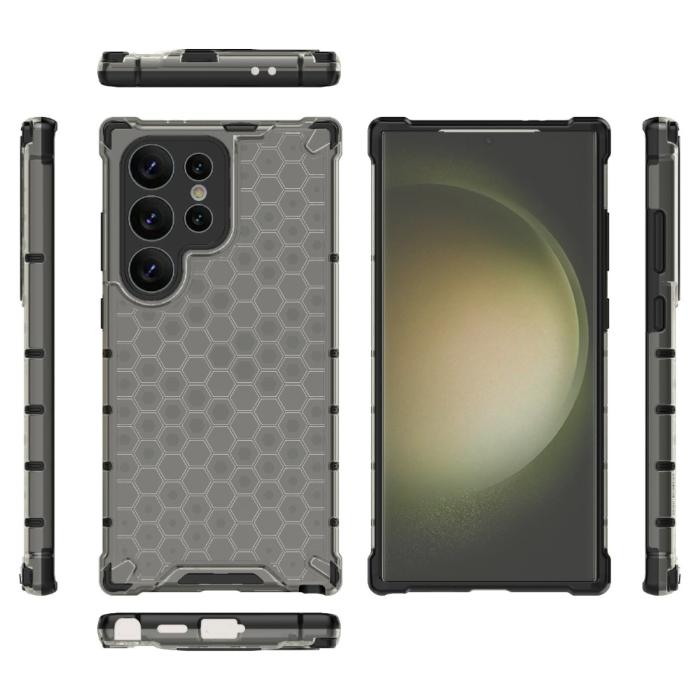 Bild 2, Galaxy S24 Ultra Skal Honeycomb Shockproof Hybrid Svart