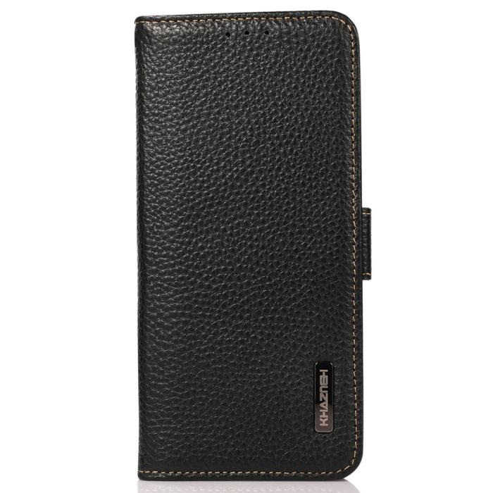 Bild 6, KHAZNEH Galaxy S25 Plus / S24 Plus Fodral RFID Äkta Läder Svart