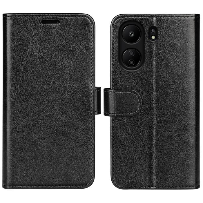 Bild 1, Xiaomi Redmi 13C 4G Fodral Crazy Horse Läder Svart