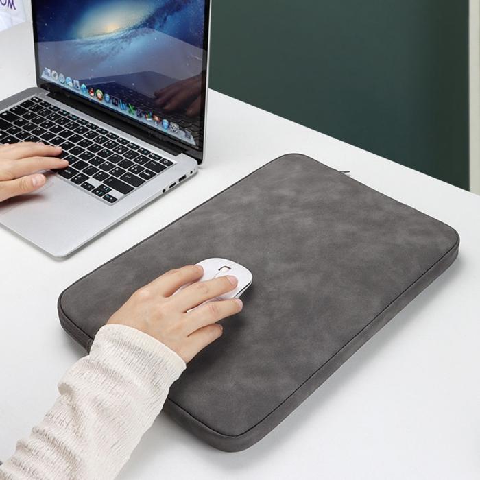 Bild 6, Läder Laptop Sleeve Med Mjukt Foder 14-15.4