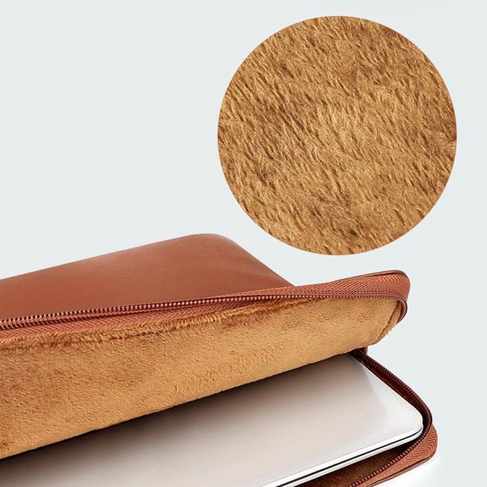 Bild 3, Läder Laptop Sleeve Med Mjukt Foder 13.3