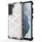 Samsung Galaxy S21 FE Skal Armor Honeycomb Textur Vit