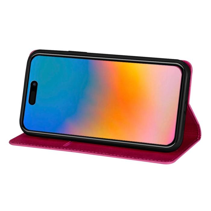 Bild 2, iPhone 15 Fodral Flip Glitter Rosa