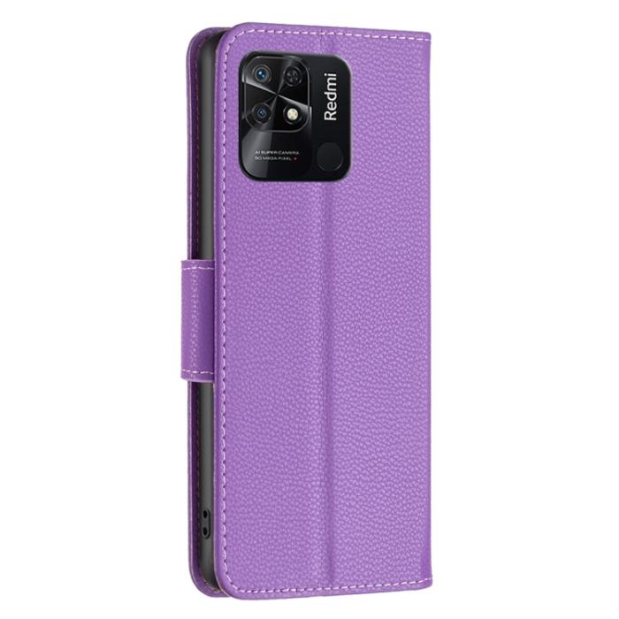 Bild 3, Xiaomi Redmi 10C Fodral Shark Litchi Lila