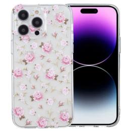 iPhone 16 Pro Skal TPU Rosa Blommor