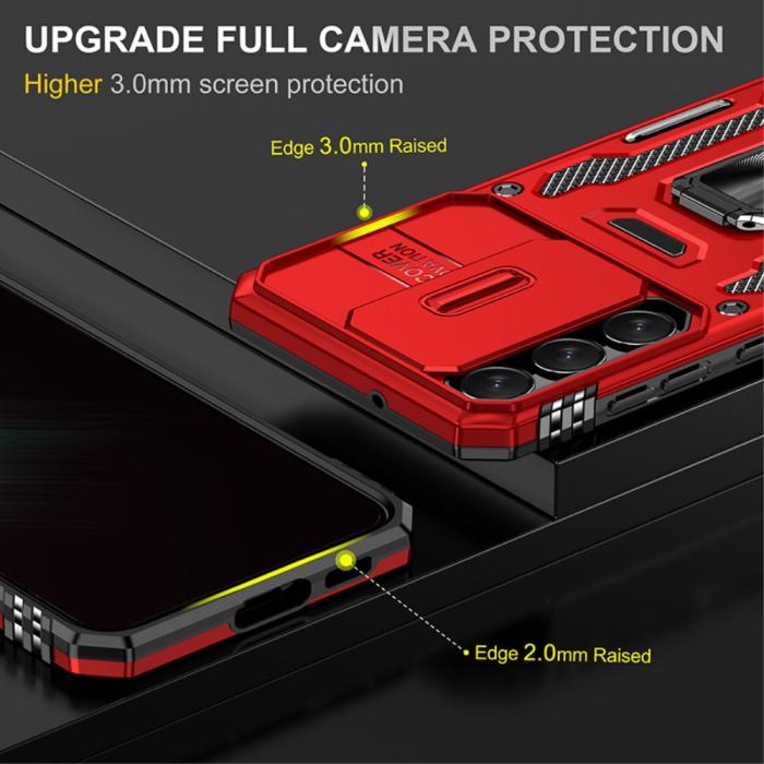 Bild 3, Samsung Galaxy S23 Plus Skal Ring CamShield Röd