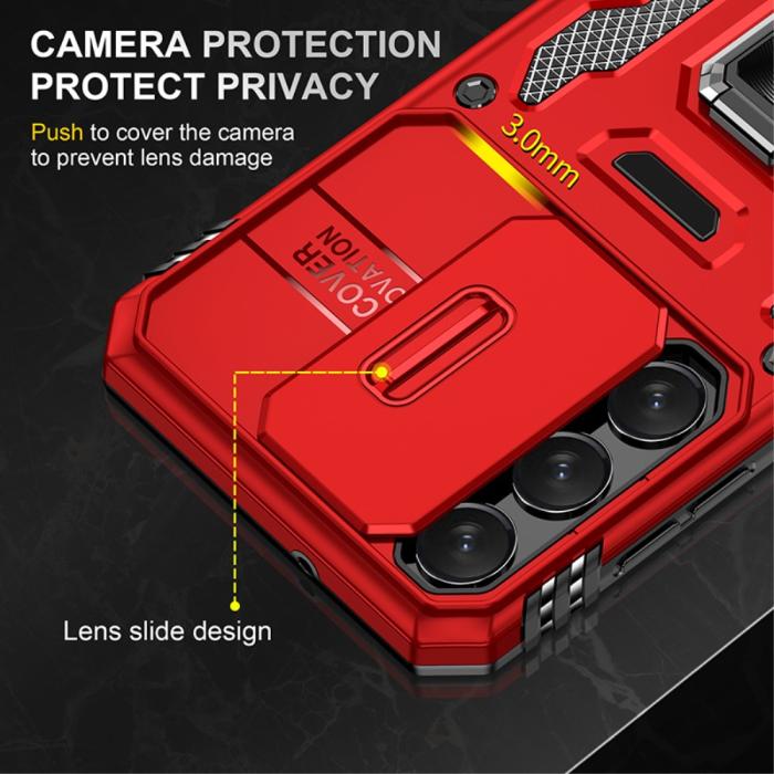 Bild 5, Samsung Galaxy S23 Plus Skal Ring CamShield Röd