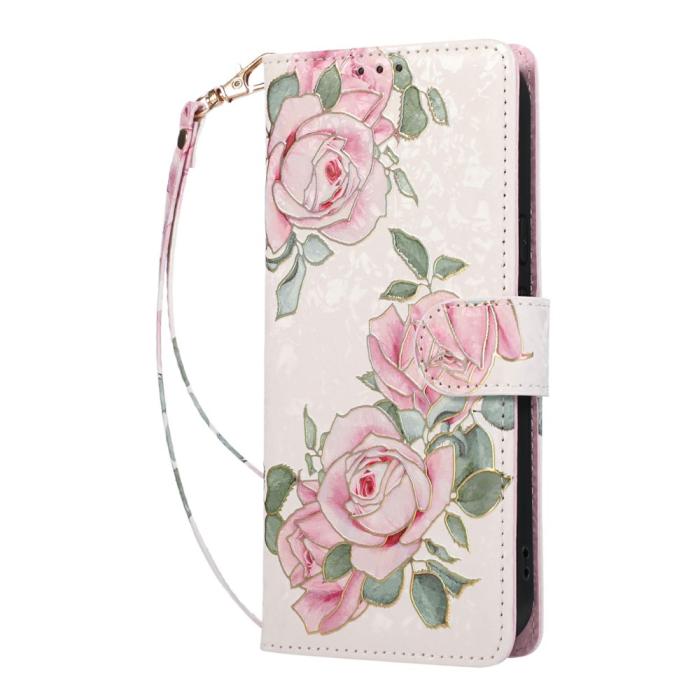 Bild 5, Google Pixel 10a Fodral RFID Läder Blommor