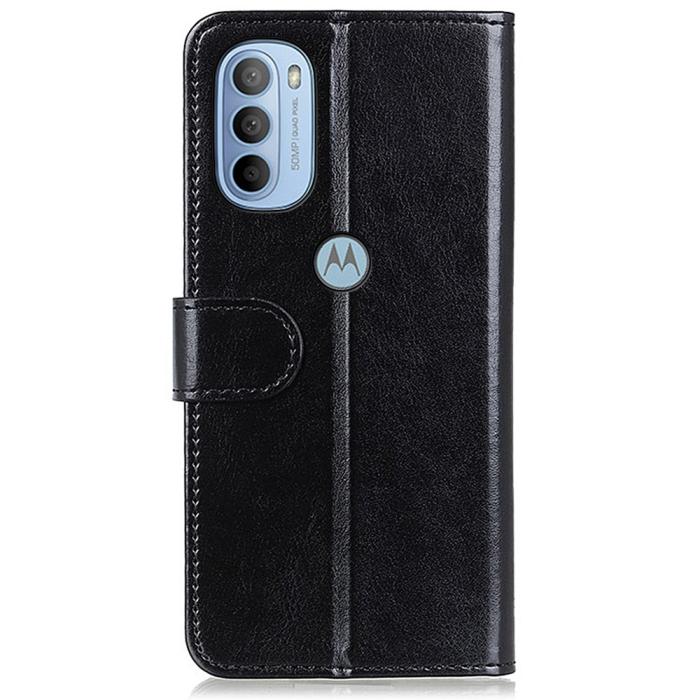 Bild 3, Motorola Moto G31 / G41 Fodral Retro Läder Svart