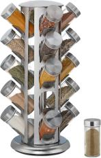 Roterande kryddst&auml;ll med 20 glasburkar