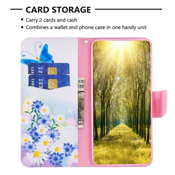 Bild 3, Galaxy S25 Plus / S24 Plus Fodral Med Tryck Fjäril/Blommor