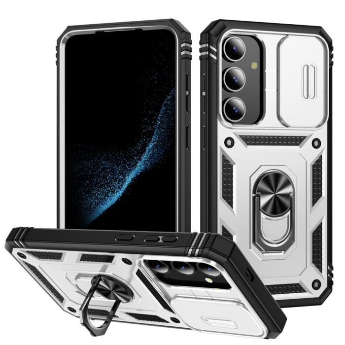 Bild 1, Galaxy S24 Plus Skal CamShield Ring Hybrid Armor Vit/Svart