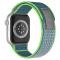 Apple Watch 42/44/45/49 mm Armband Nylon Trail Loop Blå/Grön