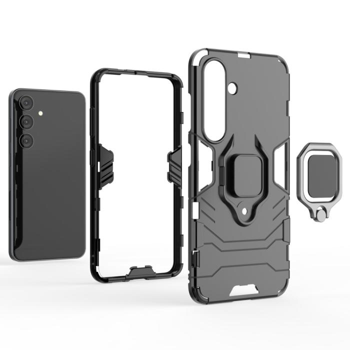 Bild 3, Samsung Galaxy S24 Skal Ring Armor Hybrid Röd