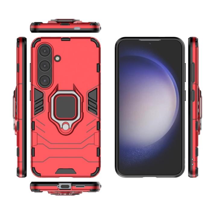 Bild 5, Samsung Galaxy S24 Skal Ring Armor Hybrid Röd