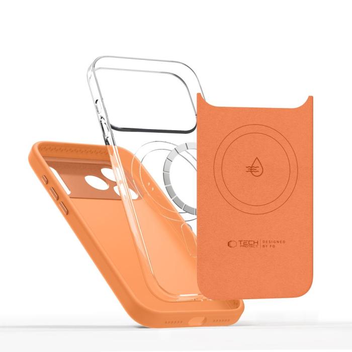Bild 4, Tech-Protect iPhone 17 Pro Skal MagSafe Uniq Cosmic Orange