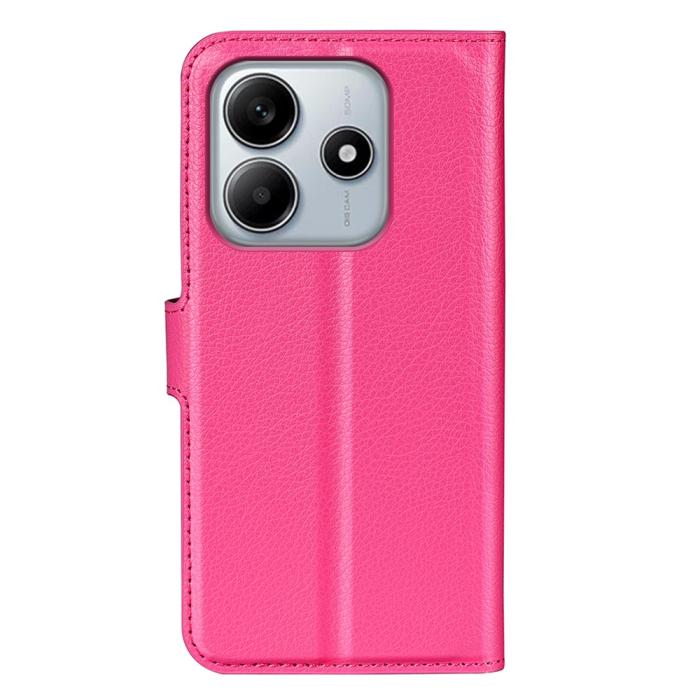 Bild 6, Xiaomi Redmi Note 14 5G Fodral Litchi Läder Rosa