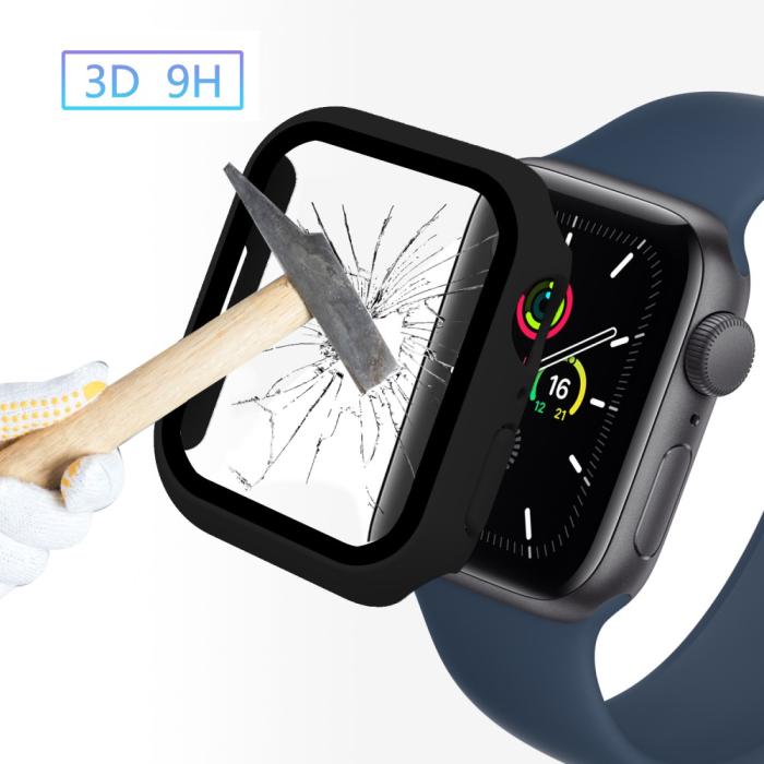 Bild 3, Apple Watch 7/8 45mm Skal Med Härdat Glas Svart