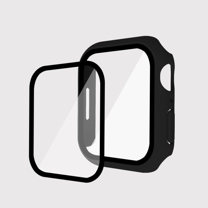 Bild 6, Apple Watch 7/8 45mm Skal Med Härdat Glas Svart