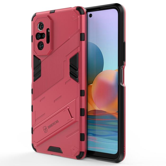 Bild 1, Xiaomi Redmi Note 10 Pro - Hybrid Skal med Kickstand - Rosa