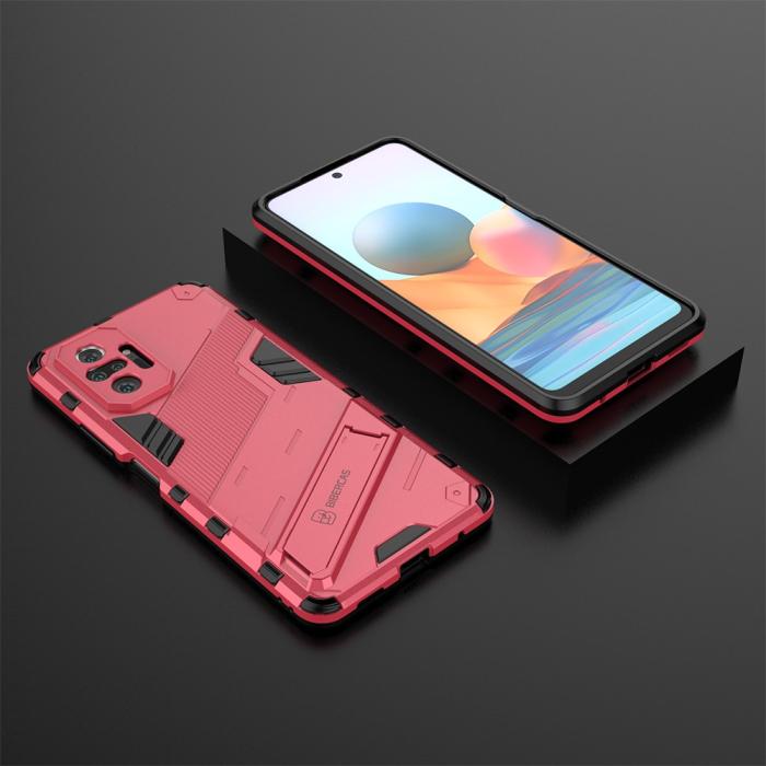 Bild 2, Xiaomi Redmi Note 10 Pro - Hybrid Skal med Kickstand - Rosa