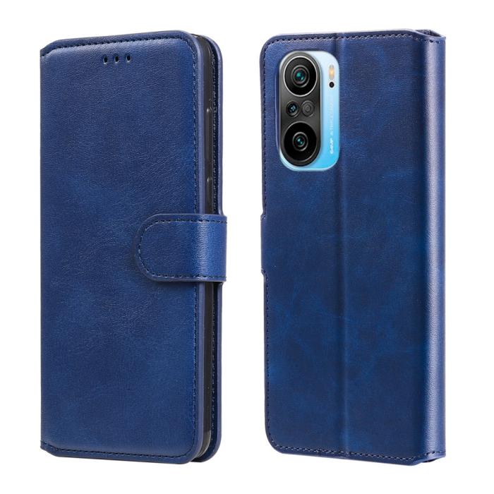 Bild 1, Xiaomi Mi 11i - Läder Fodral Solid - Blå