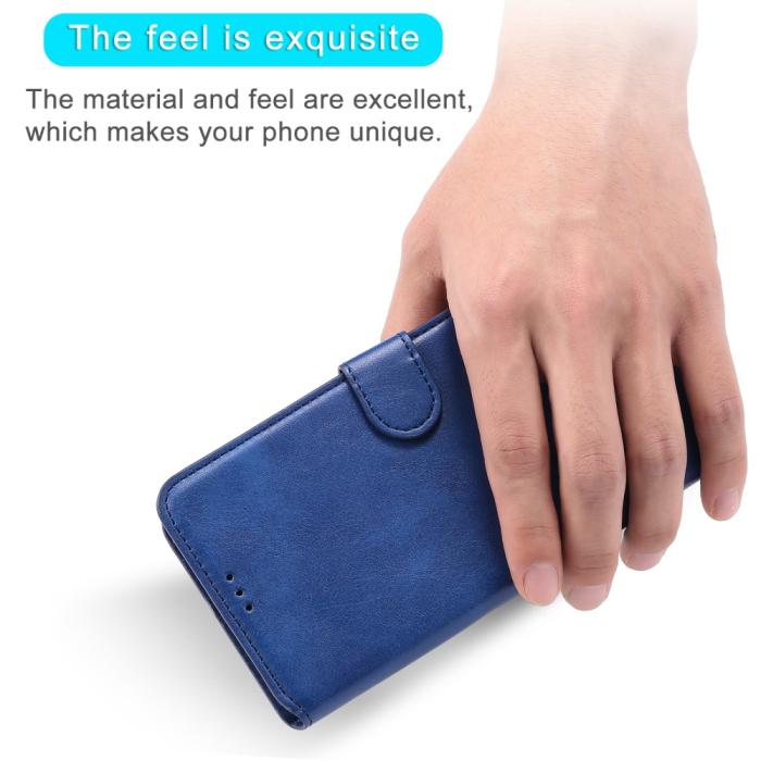 Bild 4, Xiaomi Mi 11i - Läder Fodral Solid - Blå