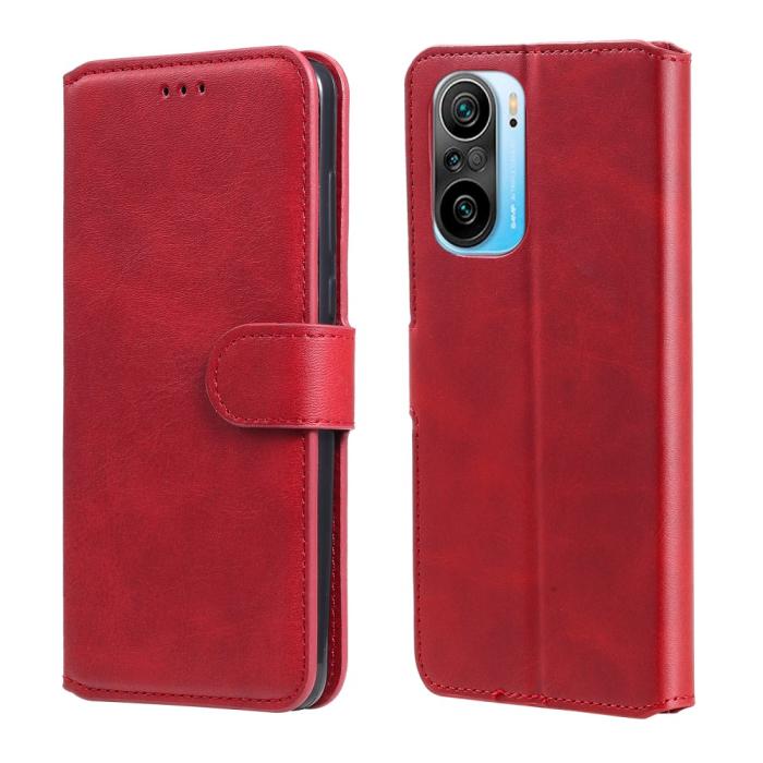 Bild 1, Xiaomi Mi 11i - Läder Fodral Solid - Röd