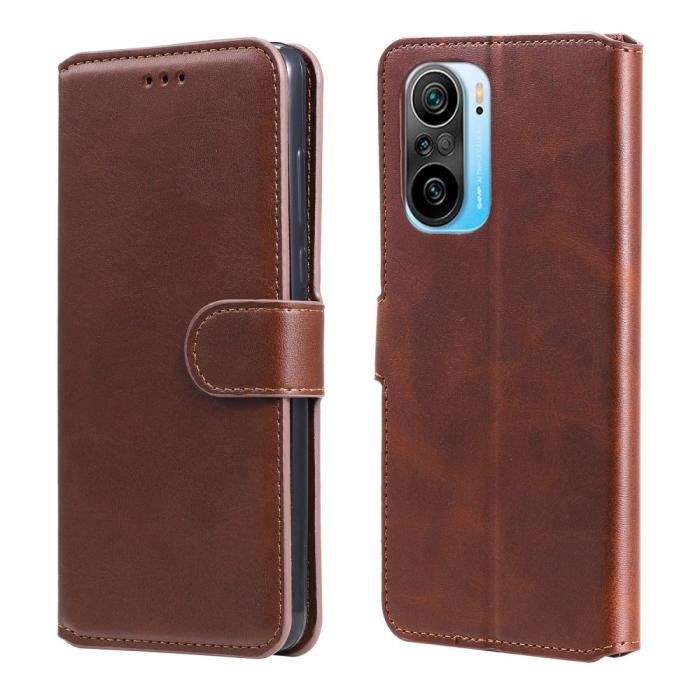 Bild 1, Xiaomi Mi 11i - Läder Fodral Solid - Brun
