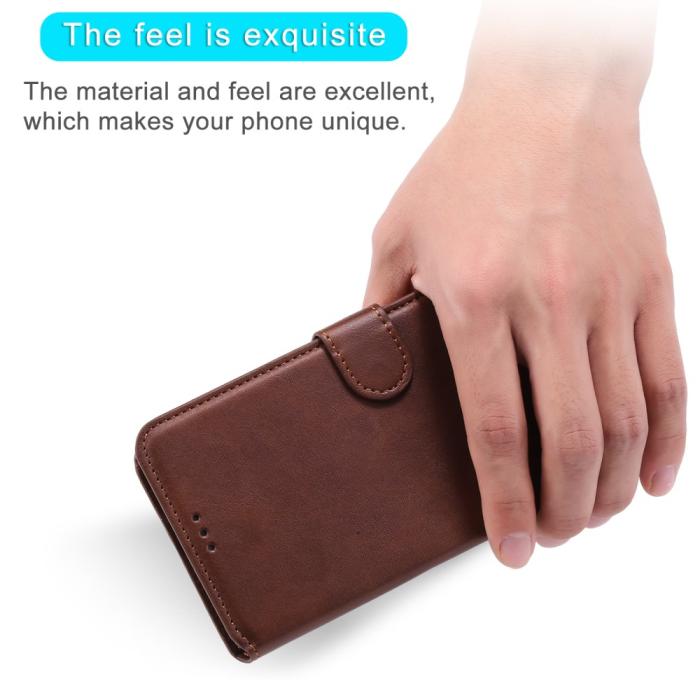 Bild 4, Xiaomi Mi 11i - Läder Fodral Solid - Brun