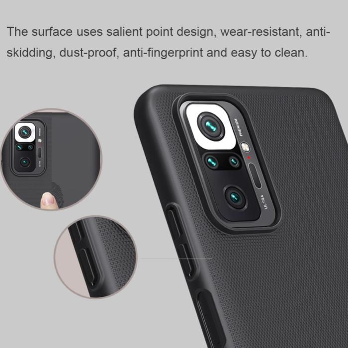 Bild 3, Xiaomi Redmi Note 10 Pro - NILLKIN Shield Frostat Skal - Svart