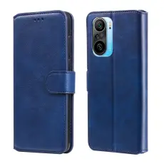 Xiaomi Mi 11i - L&auml;der Fodral Solid - Bl&aring;