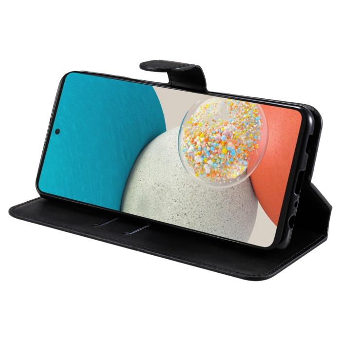 Bild 4, Samsung Galaxy A53 5G Fodral Solid Läder Svart