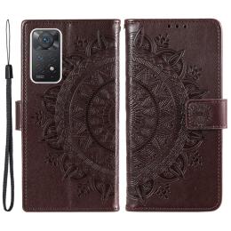 Xiaomi Redmi Note 11 Pro 5G Fodral Mandala Läder Brun