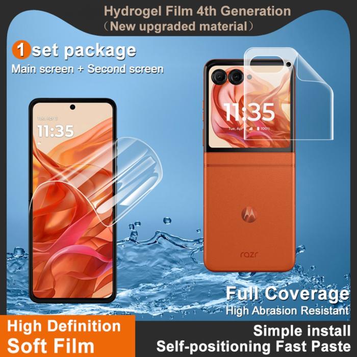 Bild 3, IMAK Motorola Razr 50 60 / 5G Skärmskydd Heltäckande TPU