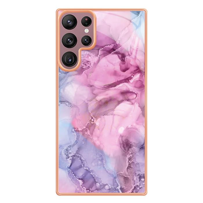 Bild 2, Samsung Galaxy S23 Ultra Skal Marmor TPU Rosa