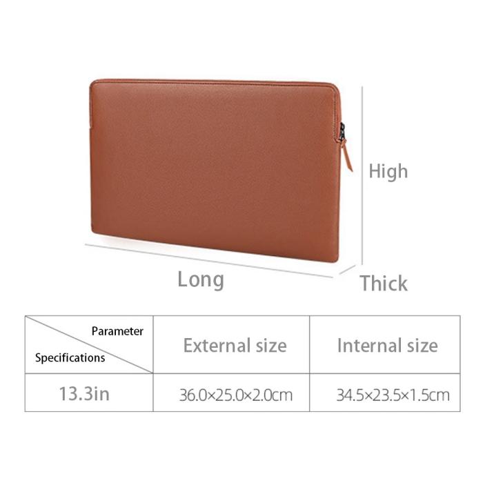 Bild 6, Läder Laptop Sleeve Med Mjukt Foder 13.3