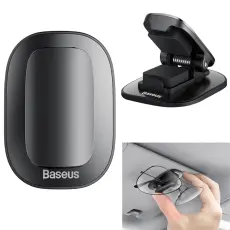 BASEUS Glas&ouml;gonh&aring;llare F&ouml;r Bilsolskydd Svart