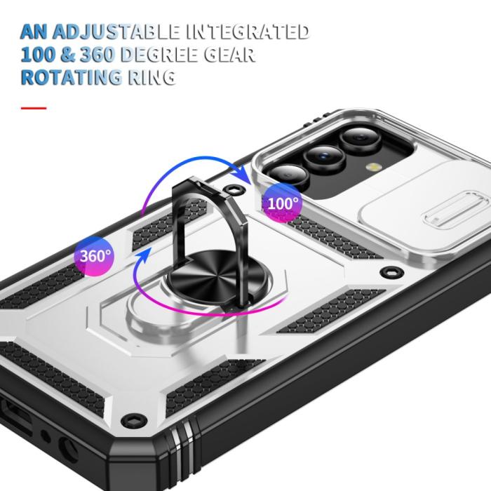 Bild 5, Galaxy S24 Plus Skal CamShield Ring Hybrid Armor Vit/Svart