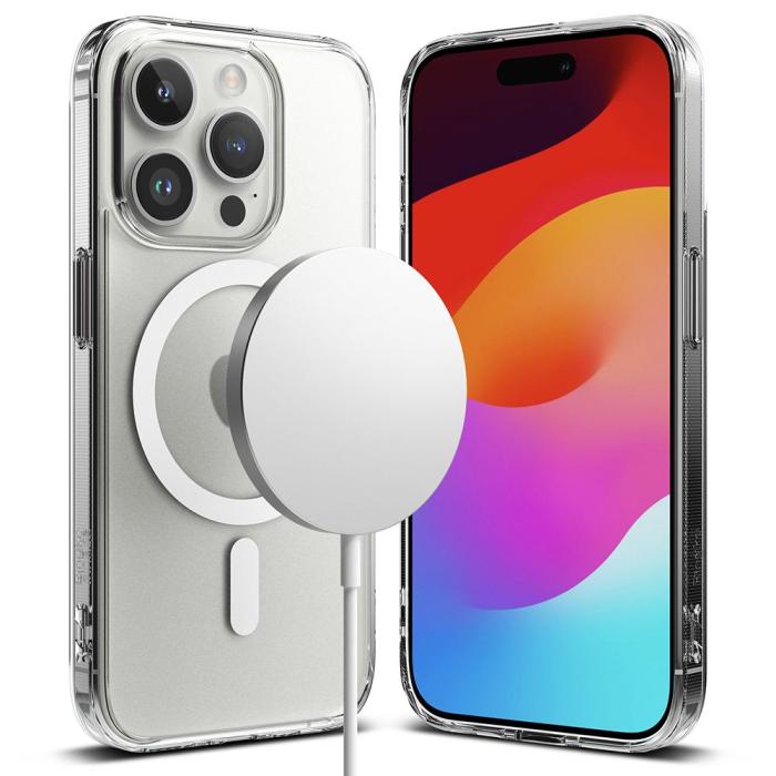 Bild 1, Ringke iPhone 15 Pro Skal MagSafe Fusion Matt Transparent