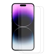ENKAY iPhone 14 Pro 2-PACK Sk&auml;rmskydd H&auml;rdat Glas